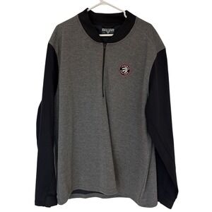 Toronto Raptors Logo Levelwear Men's XXL 1/4 Zip Long-Sleeve Pullover Gray-Black